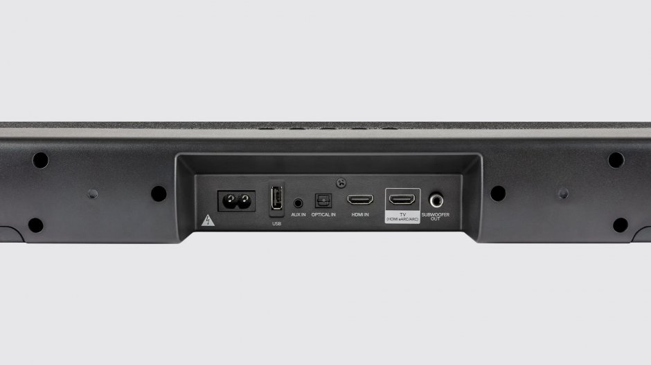 Denon DHT-S217 задняя панель &mdash; порты HDMI ARC, оптический вход, USB, AUX IN, питание