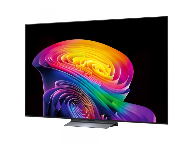 LG OLED65C6RLA боковой вид слева — тонкий профиль 4 см и компактная подставка