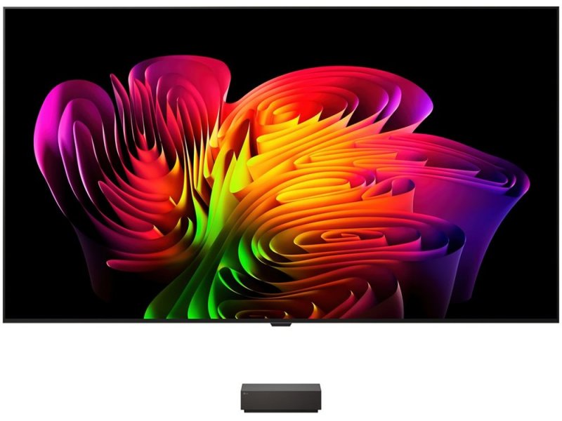 LG OLED83W6 83 дюйма — вид спереди, демонстрация цветопередачи OLED evo