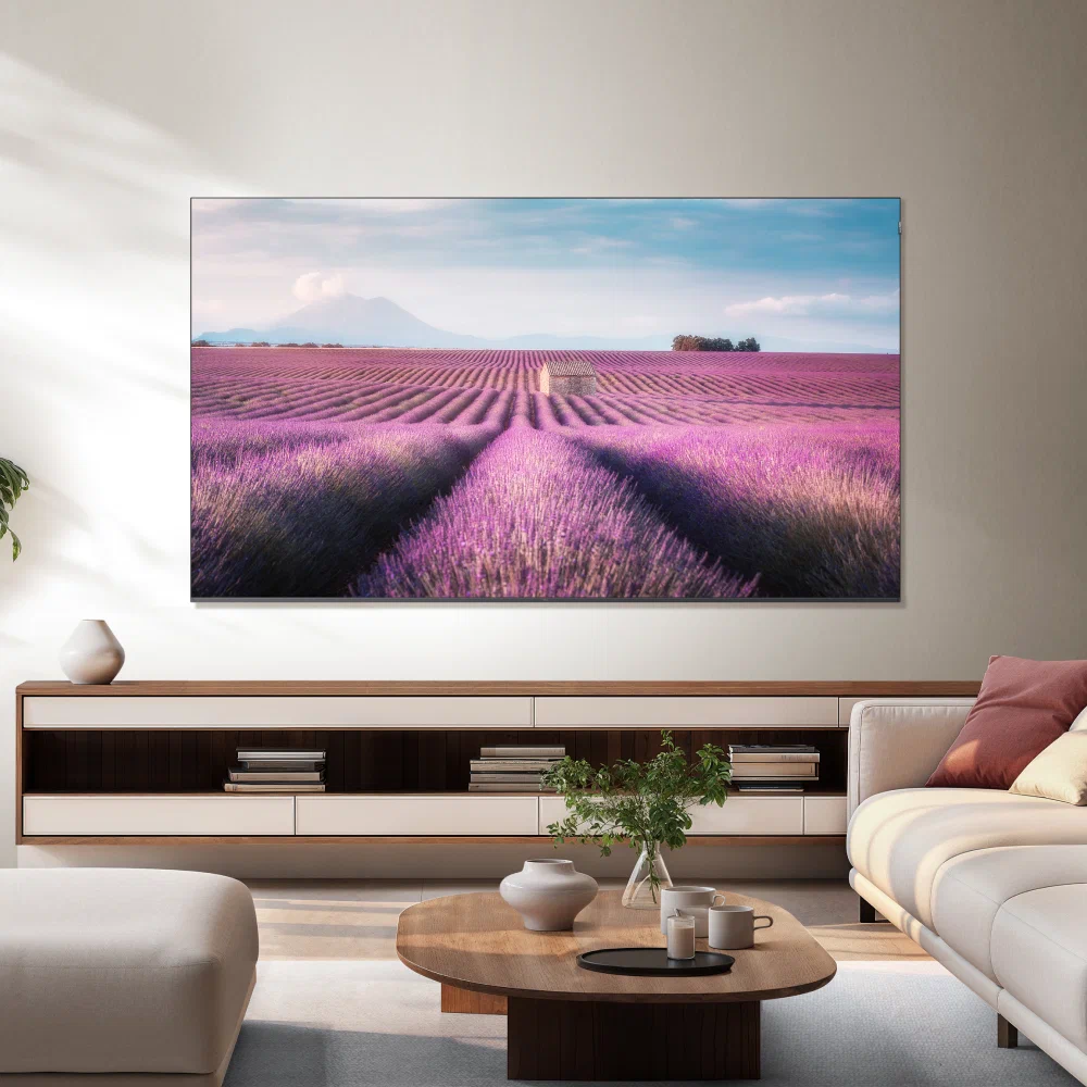 TCL 75C7K — дизайн корпуса и подставка, вид спереди