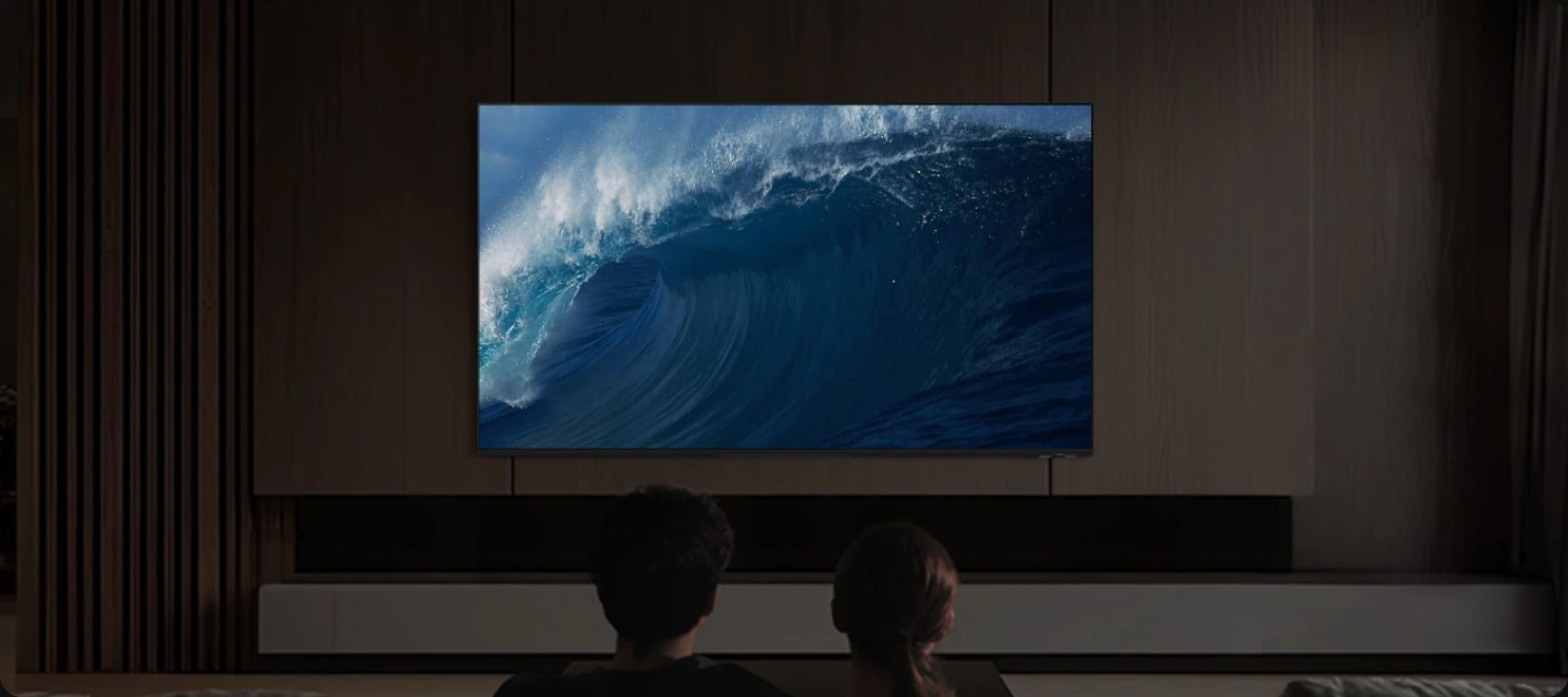 Samsung QE83S90H Dolby Atmos — схема звукового пространства с направленными и боковыми каналами