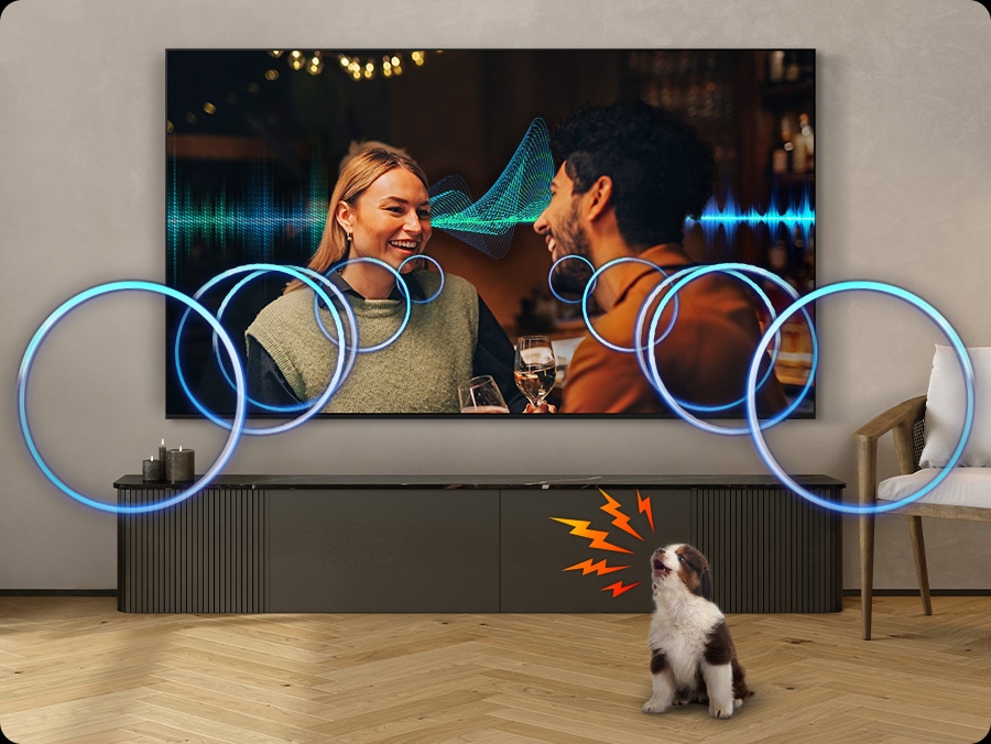 Samsung QE83S90H автоматическое усиление диалогов — компенсация фонового шума