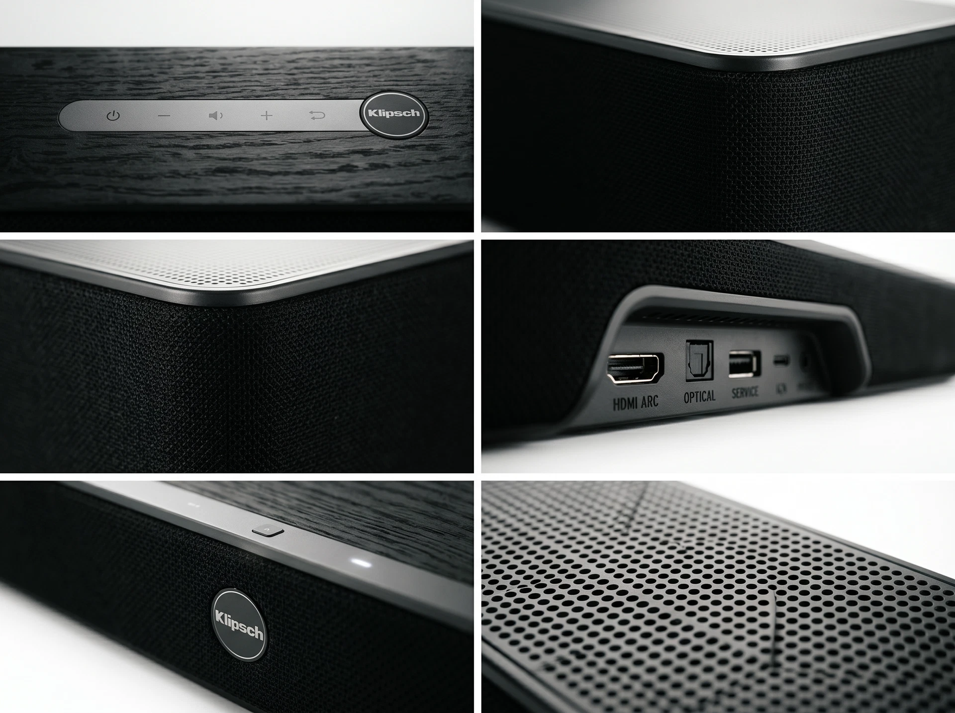 Klipsch Flexus Core 200 Black в интерьере — размещение под телевизором на тумбе