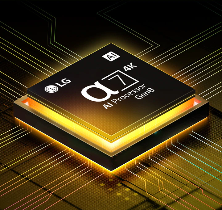 LG α7 4K AI Processor Gen8 — ускорение ИИ-обработки