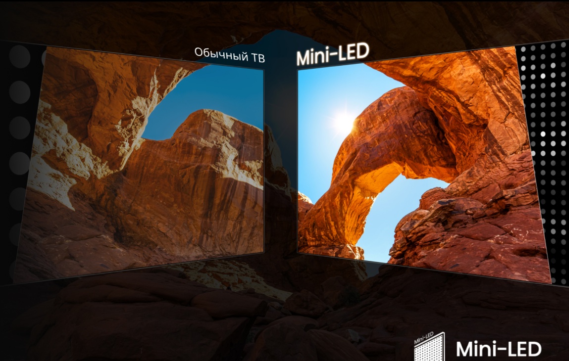 Hisense 55E8Q — высокая контрастность и яркость Mini LED