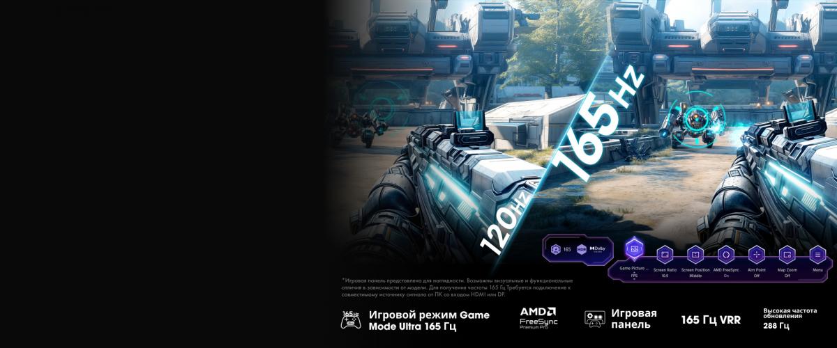 Hisense 75U7Q Pro Game Mode Ultra 165 Гц &mdash; игровой режим