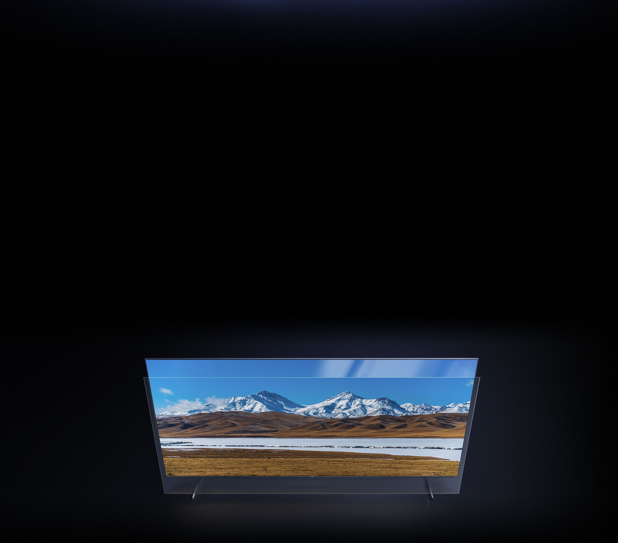 Низкоотражающее покрытие экрана Xiaomi TV S Pro — демонстрация снижения бликов