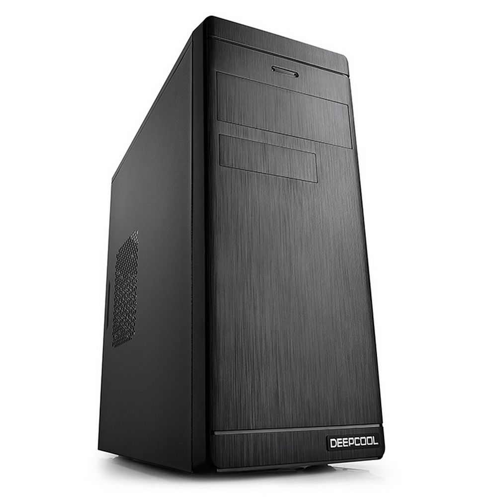 DeepCool WAVE V2 черный Mini-Tower вид спереди с вентиляцией на боковой стенке