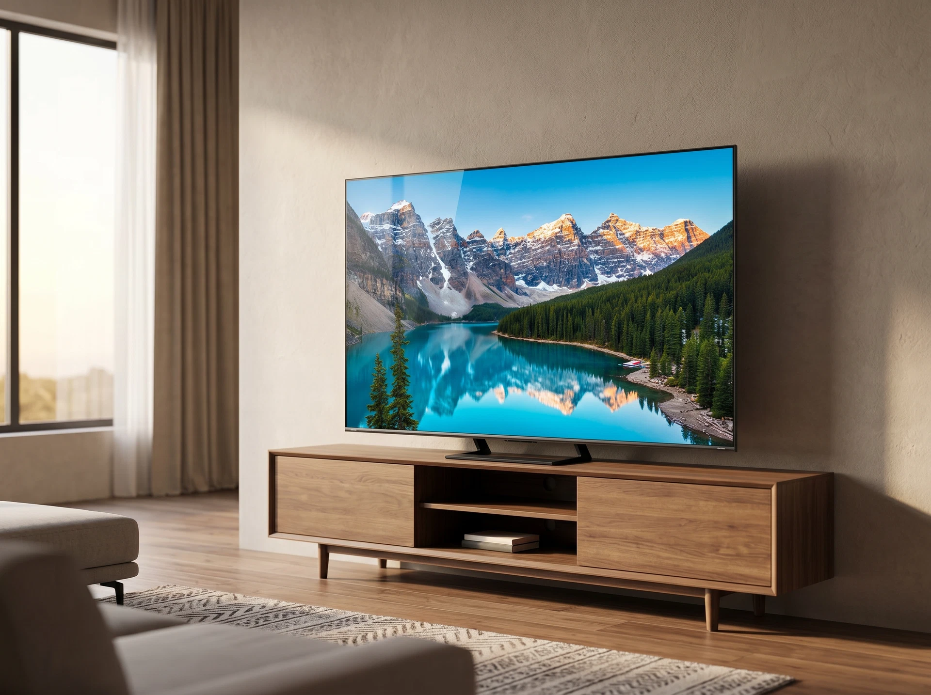 ULED телевизор Hisense 50E8S 4K Ultra HD - фото в интерьере