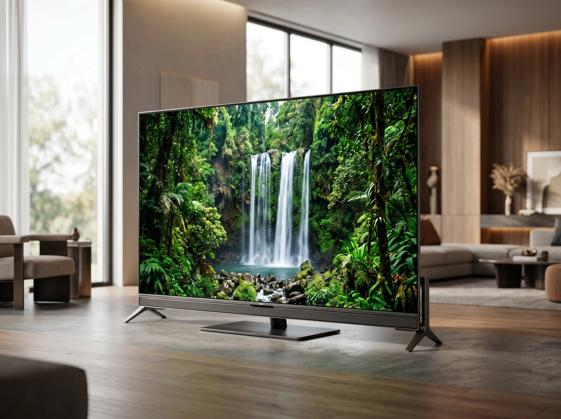ULED телевизор Hisense 85E8S 4K Ultra HD - фото в интерьере